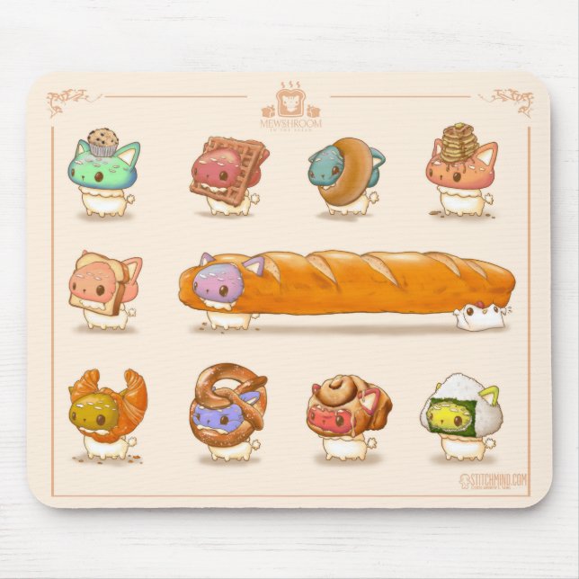 Mewshroom i Bread mousepad Musmatta (Framsidan)