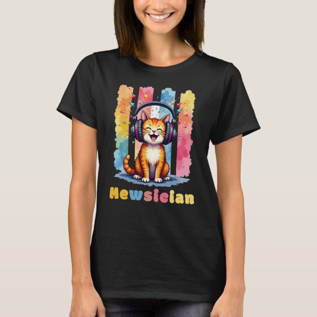 Mewsician, Lung Cat T Shirt (Framsida)