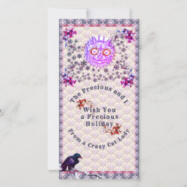 MEWWWY CHRISTMAS "Från ett Crazy Cat Dam"-platta k Julkort