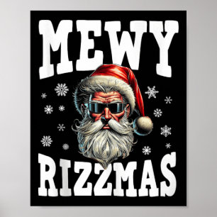 Mewy Rizzmas Kids Tonåringar Funny God jul Sant Poster