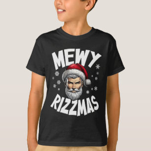 Mewy Rizzmas Kids Tonåringar Funny God jul Sant T Shirt