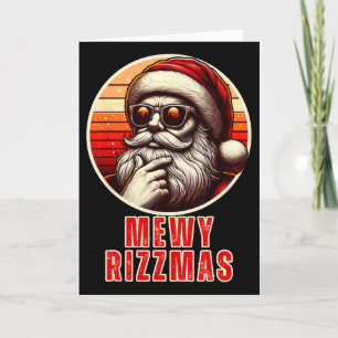 Mewy Rizzmas Roliga Tomte Mewing Skämt Rizz Mäns J Kort