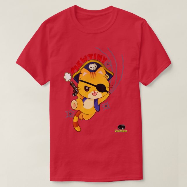 Mewytterst A pirat-kattmyteri T Shirt (Design framsida)