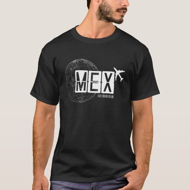 MEX Mexico City Airport Code Travel T Shirt (Framsida)