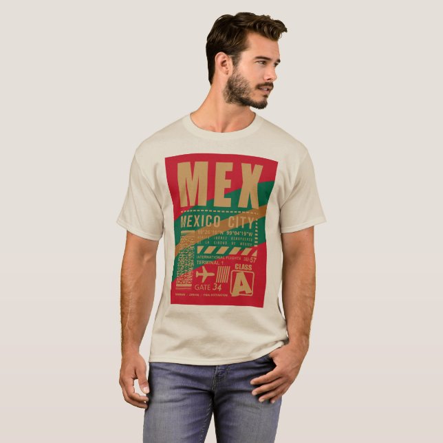 MEX Mexico City Airport T Shirt (Hel framsida)