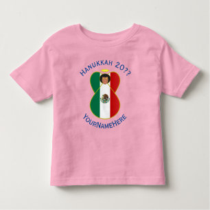 Mexican Angel Hanukkah Flagga Personlig Girl T Shirt