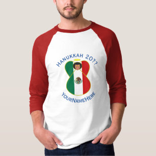 Mexican Angel Hanukkah Personlig Långärmad T Shirt