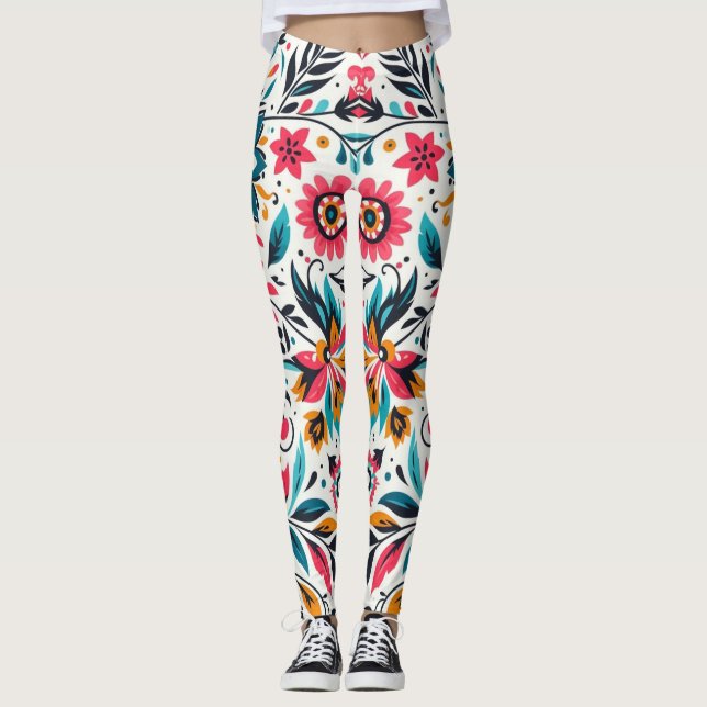 Mexican art hub leggings (Framsida)