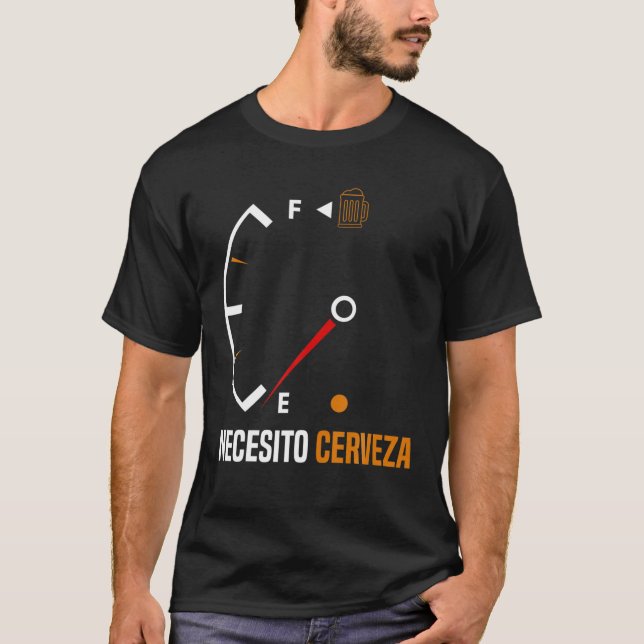 Mexican Beer Necesito Cerveza Coola T Shirt (Framsida)