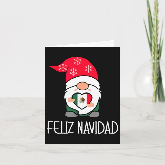Mexican Christmas Gnome Feliz Navidad Mexico  Kort (Framsida)