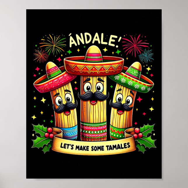 Mexican Christmas Tamale Ándale Let’s Make Some Ta Poster (Framsidan)