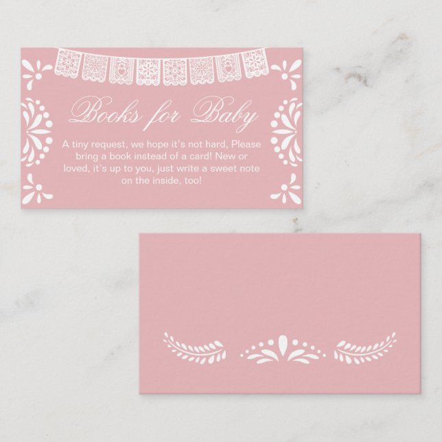 Mexican Cielito Lindo Baby Shower Books for Baby Tilläggskort (Fram/baksida)