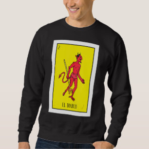 Mexican Devil Lottery Djävulskort Mexikansk Lott Lång Ärmad Tröja