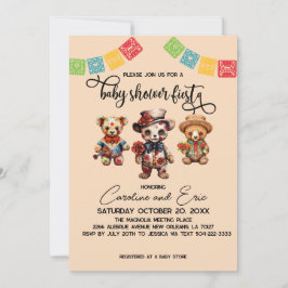 Mexican Día de los Muertos Baby Shower Fiesta Inbjudningar
