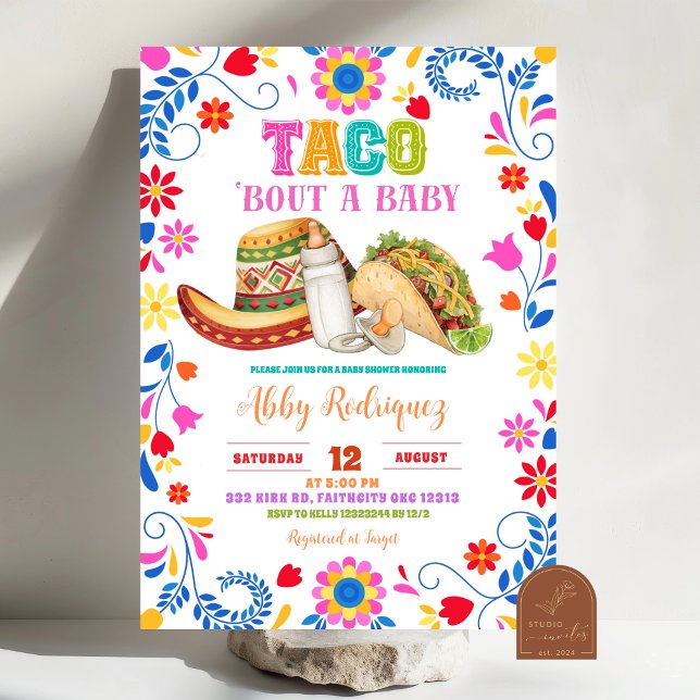 Mexican Fiesta Taco bout a baby baby shower Inbjudningar (Skapare uppladdad)