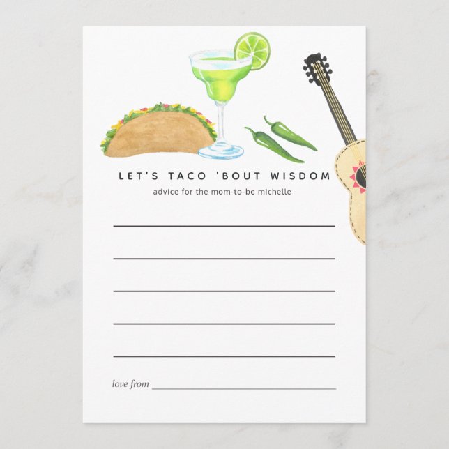 Mexican Fiesta Taco 'bout kärlek Rådkort (Framsida)