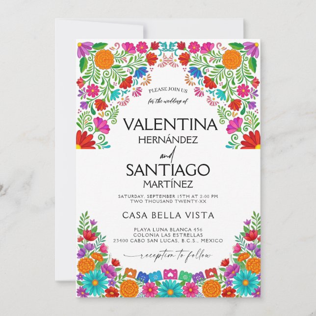 Mexican Fiesta Wedding Invitation Inbjudningar (Framsida)