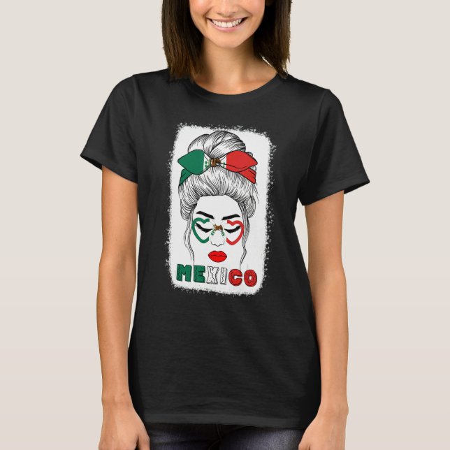 Mexican flag 16th September Mexico Independence Da T Shirt (Framsida)
