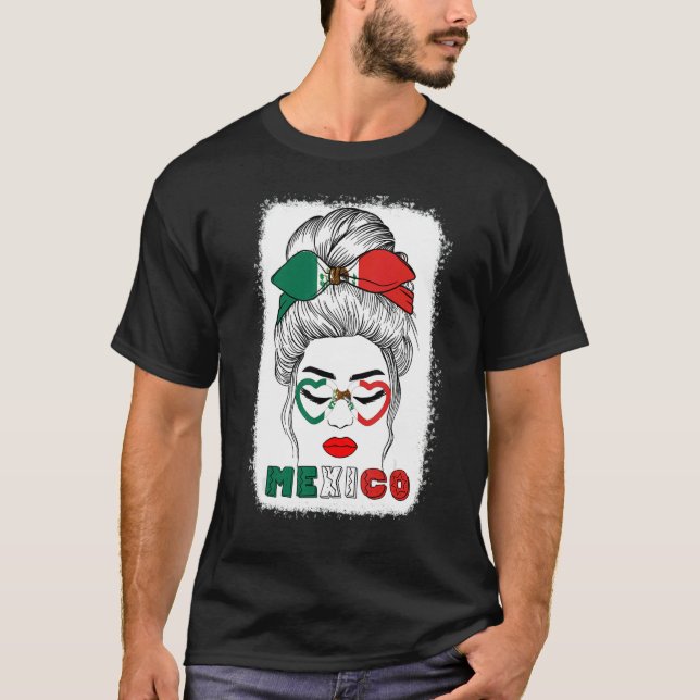 Mexican flag 16th September Mexico Independence Da T Shirt (Framsida)