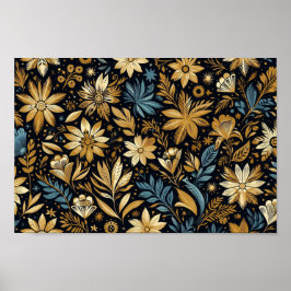 Mexican Floral Art Poster