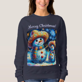 Mexican Folk Art Snowmen Snowman Personalized T Shirt