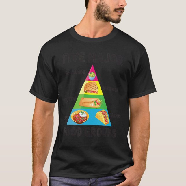 Mexican Food  Tacos Burritos Chili Major Food Grou T Shirt (Framsida)