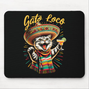 Mexican Gato Loco Sombrero Cat Cinco De Mayo Funny Musmatta