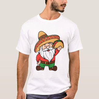 Mexican Gnome with Taco Design Funny Cinco de Mayo T Shirt