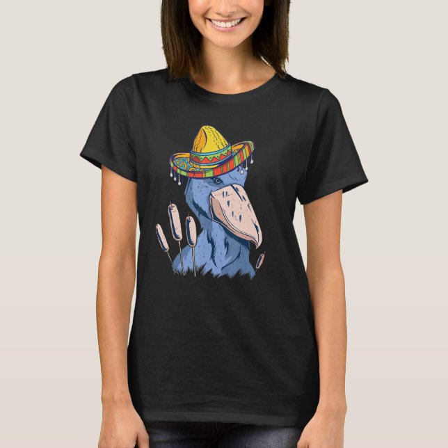 Mexican Hat Shoebill Sombrero African Bird African T Shirt (Framsida)