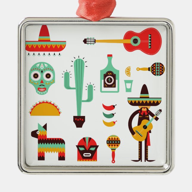 mexican mariachi julgransprydnad metall (Framsidan)