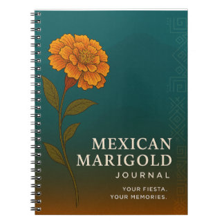 Mexican Marigold Journal: Nature-Inspired Notebook Anteckningsbok