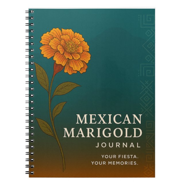 Mexican Marigold Journal: Nature-Inspired Notebook Anteckningsbok (Framsidan)