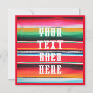 mexican mexico poncho serape-bakgrundsinbjudning inbjudningar