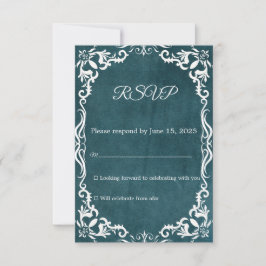 Mexican Papel Picado Wedding RSVP Card OSA Kort