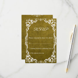 Mexican Papel Picado Wedding RSVP Card OSA Kort