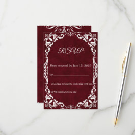 Mexican Papel Picado Wedding RSVP Card OSA Kort