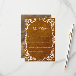 Mexican Papel Picado Wedding RSVP Card OSA Kort