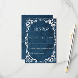 Mexican Papel Picado Wedding RSVP Card OSA Kort