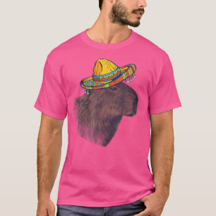 Mexican Sombrero Capybara Rodent Animal Funny Capy T Shirt
