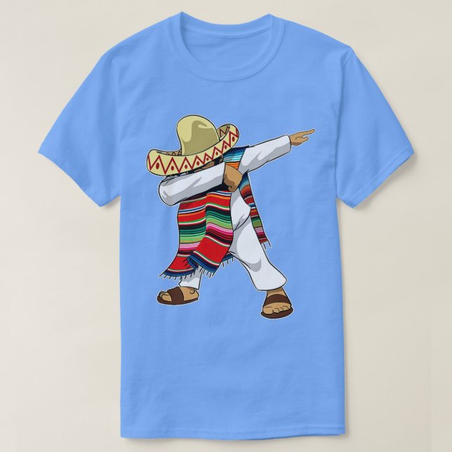 Mexican Sombrero Poncho Dabbing  T Shirt (Design framsida)