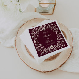 Mexican Talavera Deep Red Wedding Pappersservett