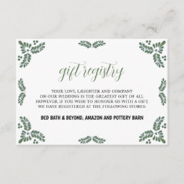 Mexican Talavera Green Floral Minimalist Wedding Tilläggskort