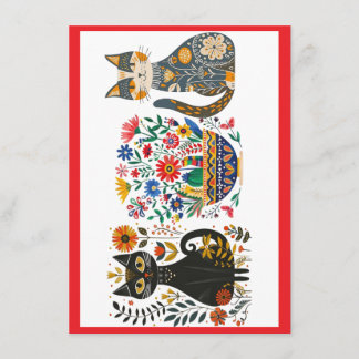 Mexicana Cats and Flowers, Julkort