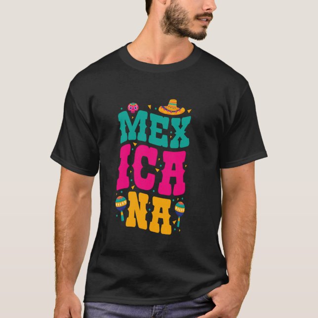 MEXICANA FUN MARACAS SOMBRERO MEXICO PRIDE T SHIRT (Framsida)