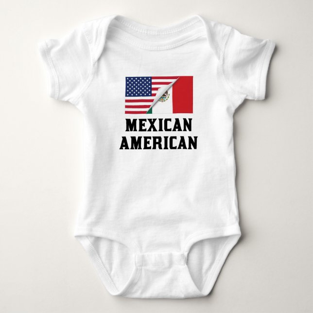 Mexicansk amerikanska flaggan t-shirt (Framsida)