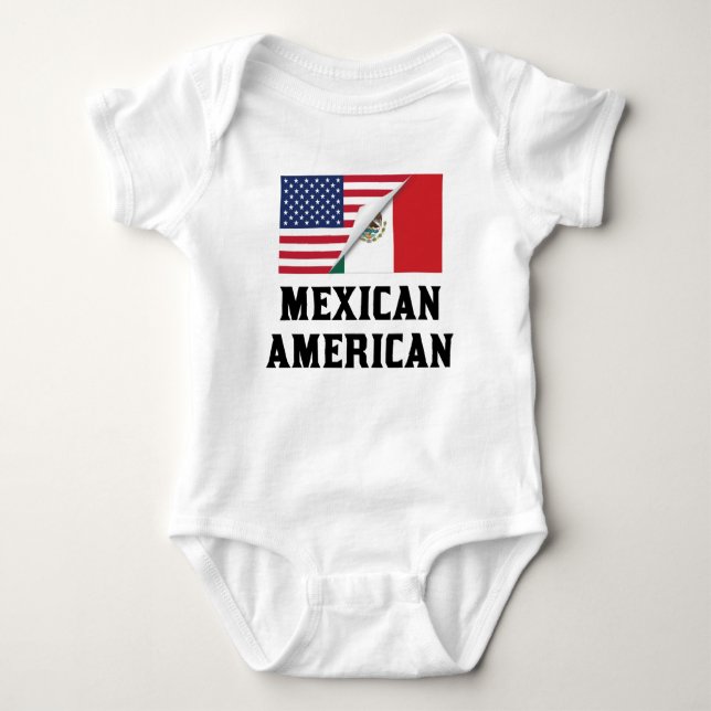 Mexicansk amerikanska flaggan tee (Framsida)