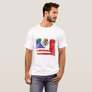 Mexicansk amerikanska flagganblandningT-tröja Tee Shirt