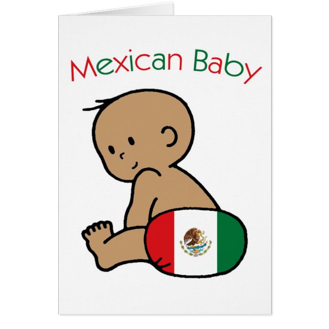 Mexicansk baby hälsningskort (Framsidan)