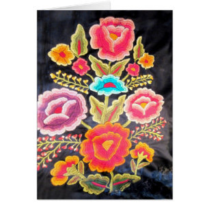 Mexicansk broderidesign hälsningskort