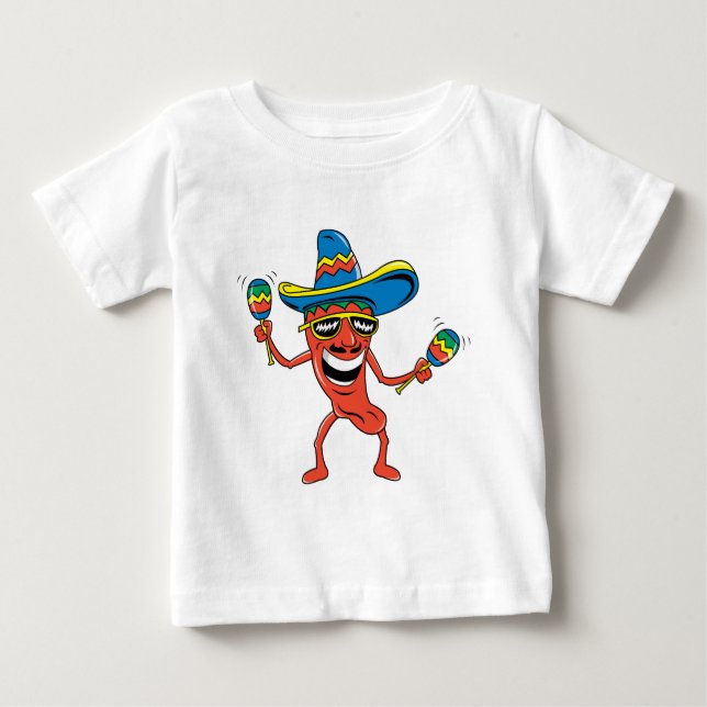 Mexicansk Chilipeppar Tee Shirt (Framsida)